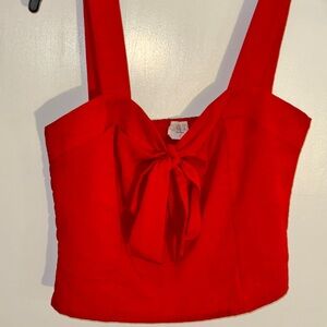 Red Bow Front Top